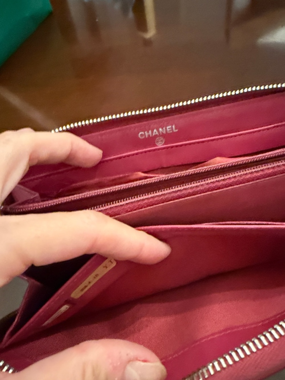 CHANEL Quilted Patent Wallet in Glossy Red with CC Logo - Picture 10 of 12